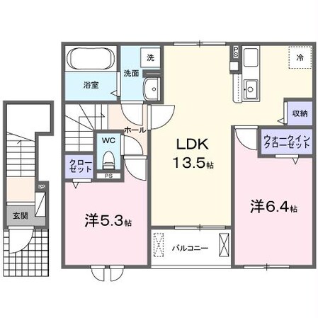 テラス　ハックベリー（高崎市上並榎町）の物件間取画像